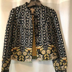 Anthropologie Elevenses Dark Blue Blazer